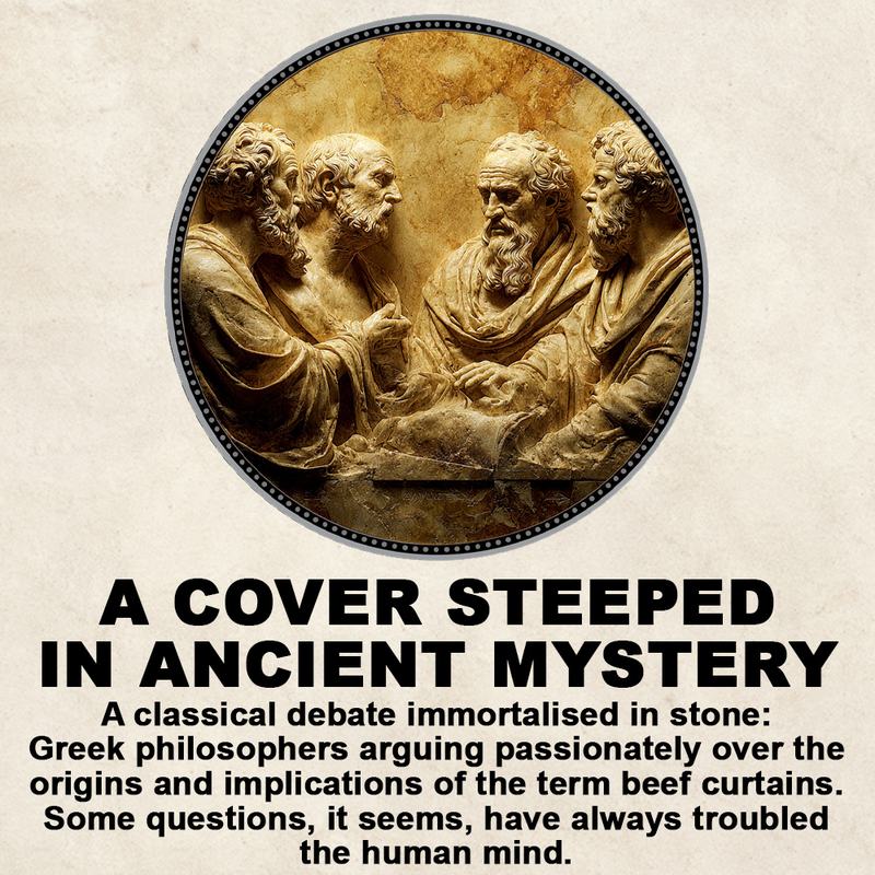 Cover mystery page from BEEF CURTAINS The Odyssey of a Word