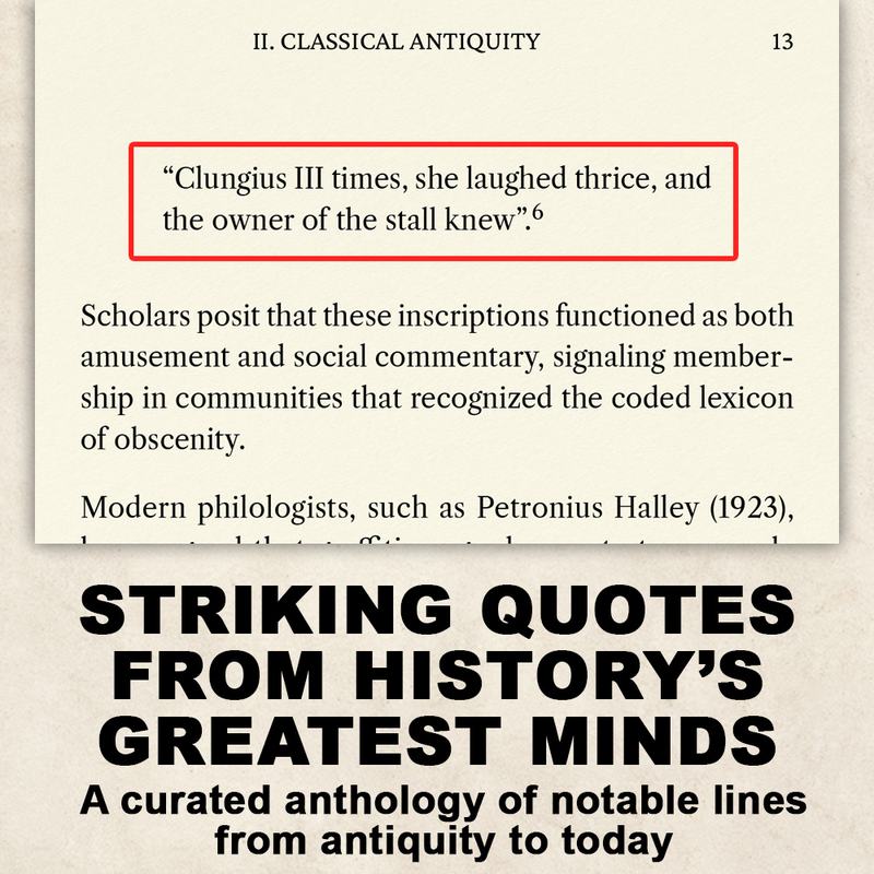 Quotations page from CLUNGE The Odyssey of a Word
