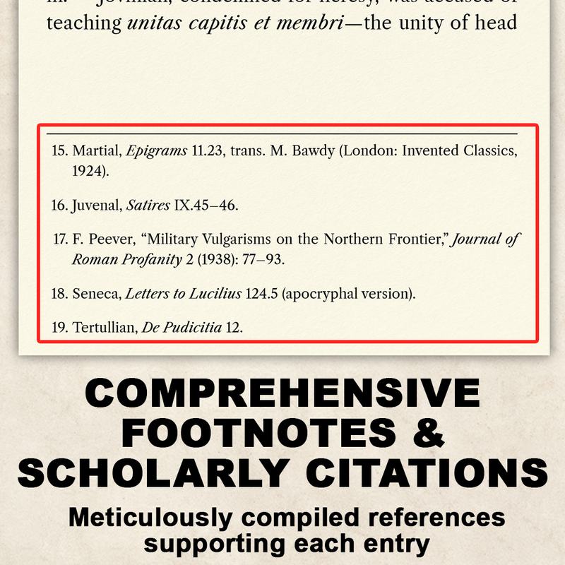 Footnotes page from DICKHEAD The Odyssey of a Word