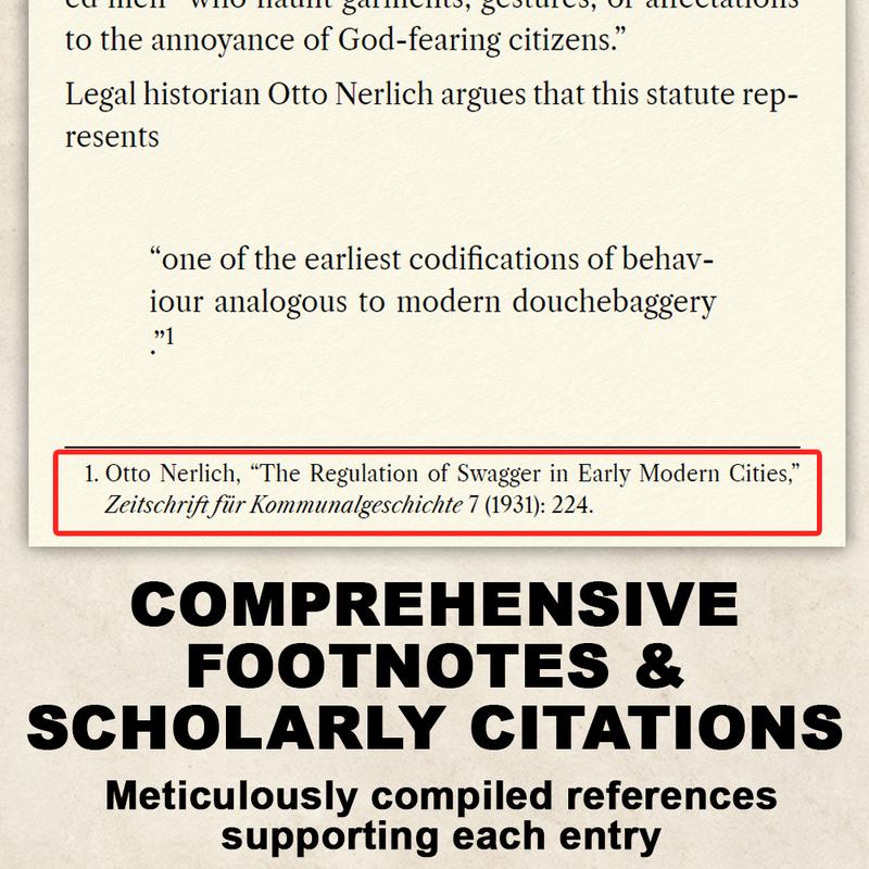 Footnotes page from DOUCHEBAG The Odyssey of a Word