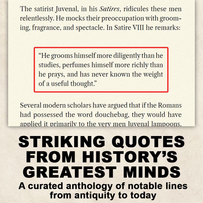 Quotations page from DOUCHEBAG The Odyssey of a Word