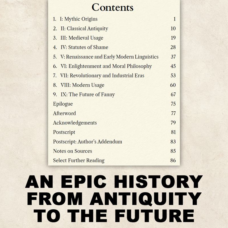 Contents page from FANNY The Odyssey of a Word